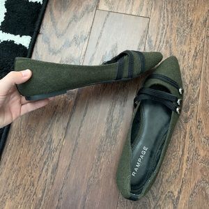 Rampage Green Flats, size 9